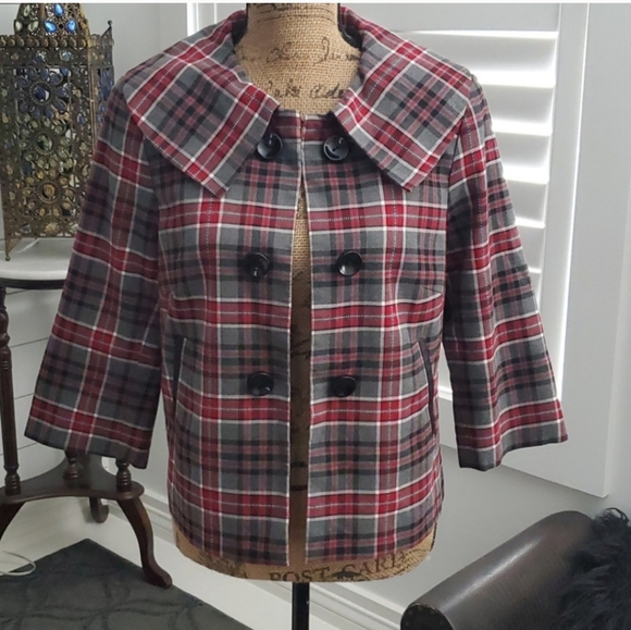 Kim Rogers Jackets & Blazers - Kim Rogers Plaid Blazer